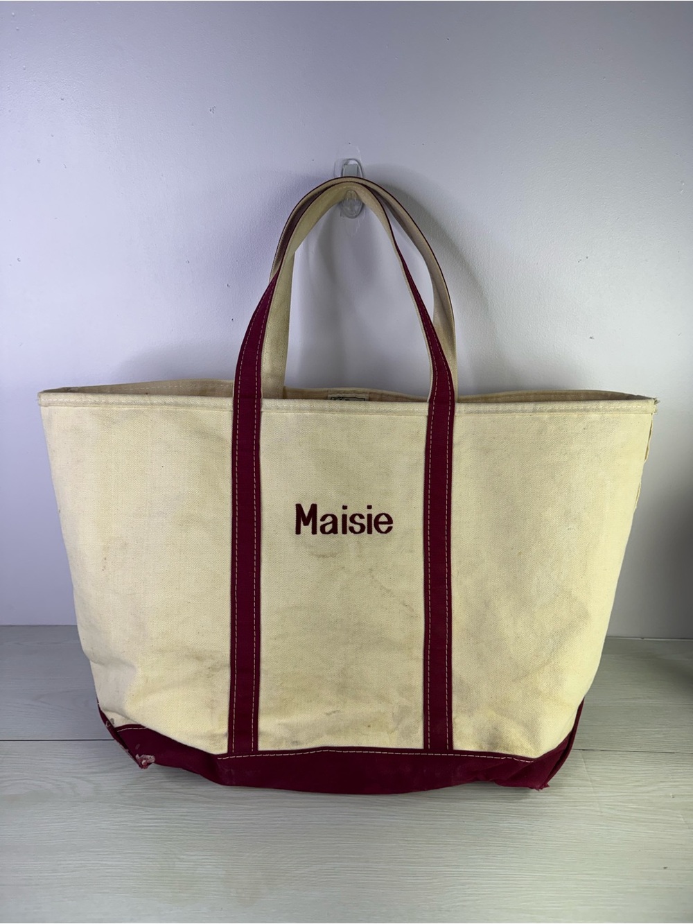 vintage L.L.Bean Boat and Tote bag made in the USA, likely from the 80s